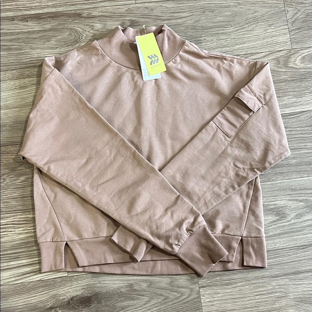 All In Motion Mock Neck Sweater - Tan NWT Women’s Small